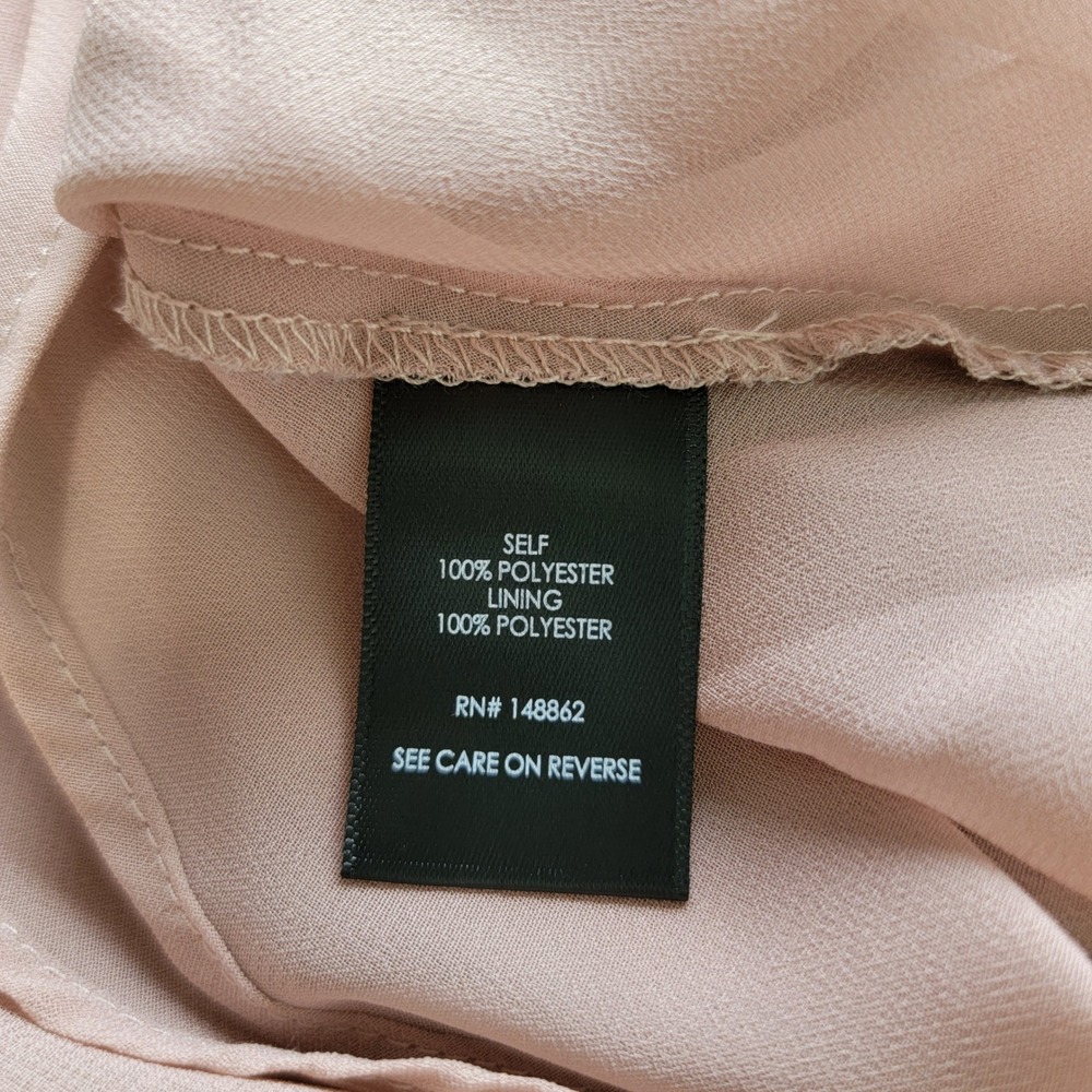 Torrid Womens Plus Size 3X Blush Pink Chiffon Tiered Cami Top Adjustable Straps - Picture 5 of 7